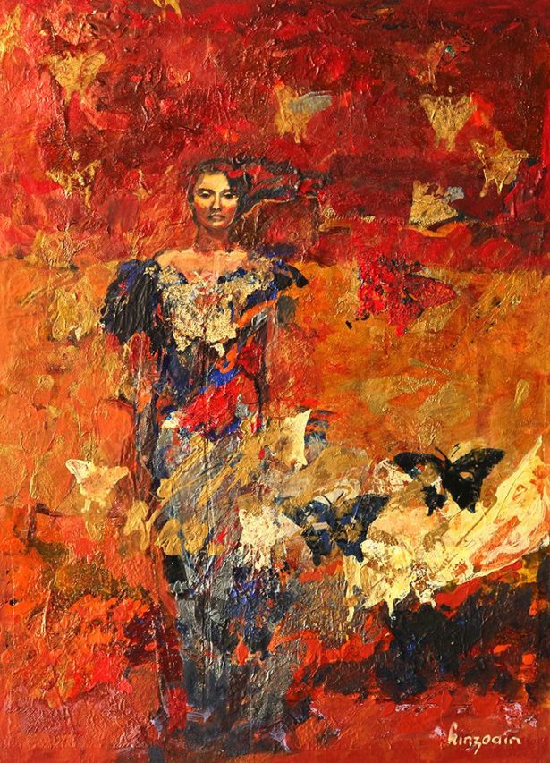 María Linzoain. “Elegancia”. Técnica Mixta. 60x45cm. 2011