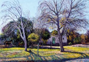 Ultimas hojas . óleo sobre lienzo . 70x100cm . 2015