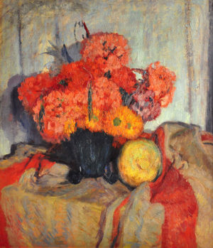 Cesáreo Bernaldo de Quirós . “Flores, Vicente López” . óleo sobre tabla . 70x60cm . 1955