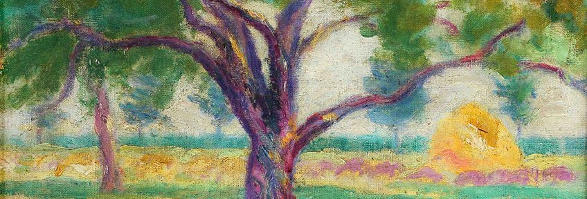 Ramón Silva . “Día de Primavera” . óleo sobre lienzo . 32x40cm . 1914