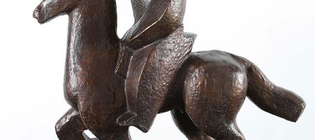 Pablo Curatella Manes - Coracero . bronce . 71x60x24cm . 1925