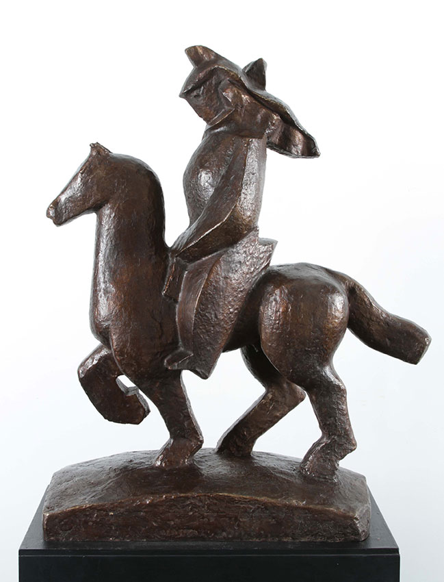 Pablo Curatella Manes - Coracero . bronce . 71x60x24cm . 1925