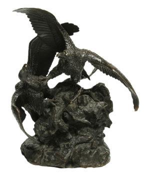 Emanuelle Fratin. "Águilas". Bronce. 44x25x26 cm. 1838