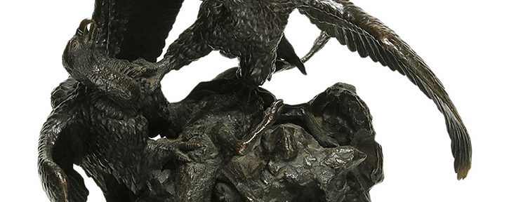 Emanuelle Fratin. "Águilas". Bronce. 44x25x26 cm. 1838