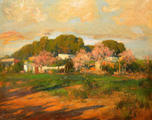 Fausto Coppini . “Llegando a la Quinta” . óleo sobre lienzo . 74x115cm . 1930
