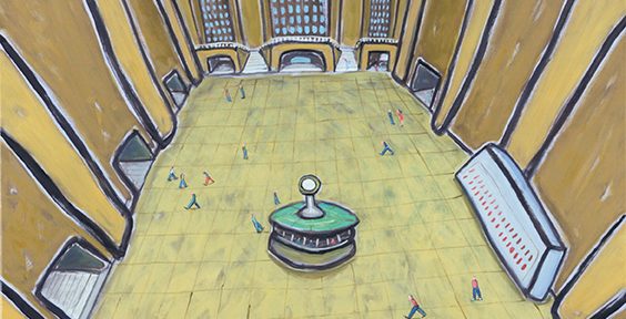 Terminal Grand Central . óleo sobre lienzo . 100x100cm . 2016