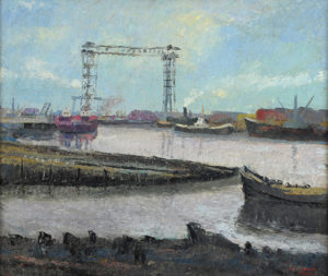 Luis Aquino. “Soledad en el Riachuelo”. Óleo sobre tabla. 58x70cm. 1960
