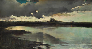 Decoroso Bonifanti. “La Laguna de Chascomús”. Óleo sobre lienzo. 72x130cm. 1890c