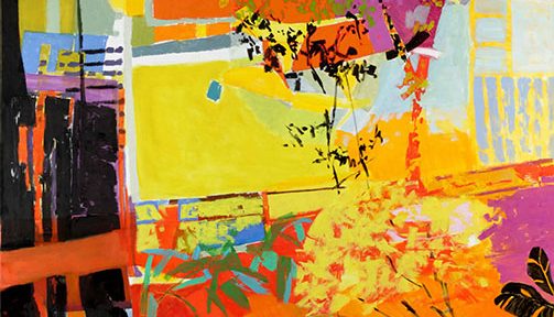 Graciela Genovés. “Gran Jardín”, óleo sobre lienzo, 190x170cm, 2016.
