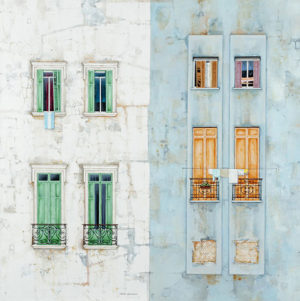 Patriota y Abandonada, óleo sobre lienzo, 100x100cm, 2016.