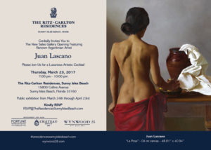 Lascano - 24 de marzo al 23 de abril en The Ritz-Carlton Residences, Sunny Isles Bech.