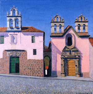 Plaza de las Nazarenas . óleo sobre lienzo . 100x100cm . 1928