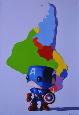 “Desorientado”, óleo sobre lienzo, 50 x 35 cm, 2017.