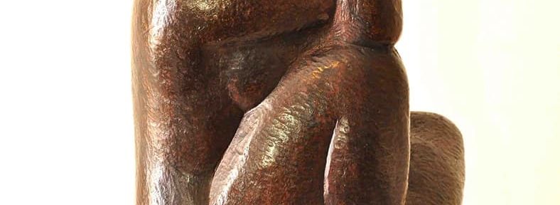 Pablo Curatella Manes, “Mujer sentada”, 33x18x16cm, bronce, 1916.