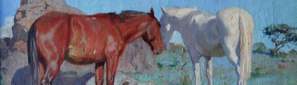 Luis Cordiviola, “Caballos”, 45x55cm, óleo sobre lienzo, 1923.