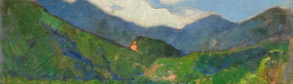 Valle de punilla, óleo sobre tabla, 33x44cm, 1928C.