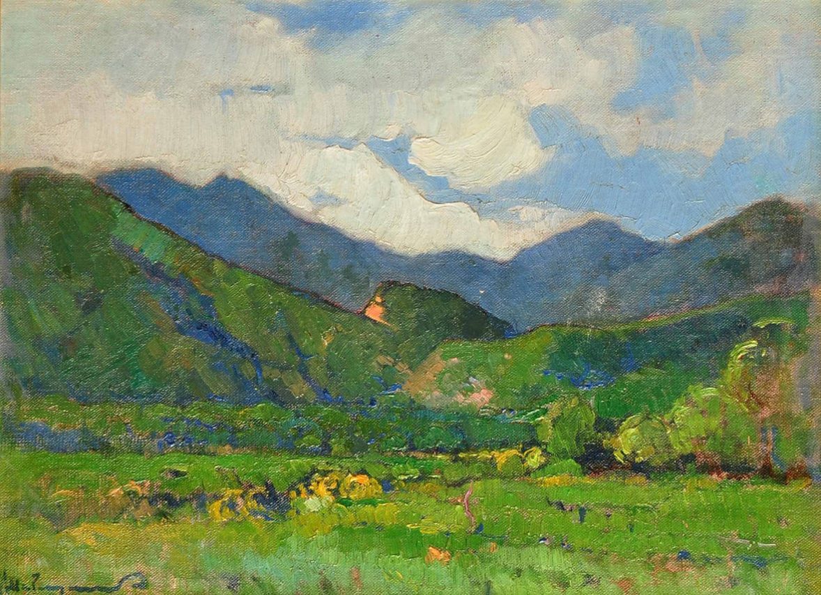 Valle de punilla, óleo sobre tabla, 33x44cm, 1928C.