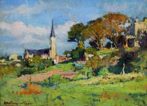 Lomas de San Isidro, óleo sobre cartón, 28x38cm, 1922.