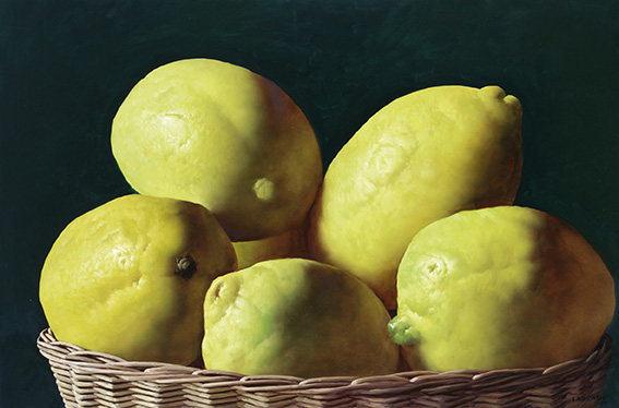 Limones . óleo sobre lienzo . 100x150cm . 2018