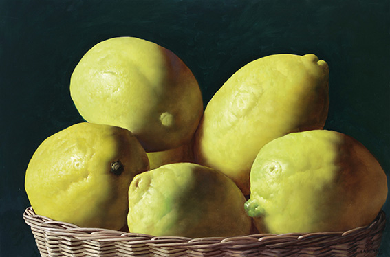 Limones . óleo sobre lienzo . 100x150cm . 2018