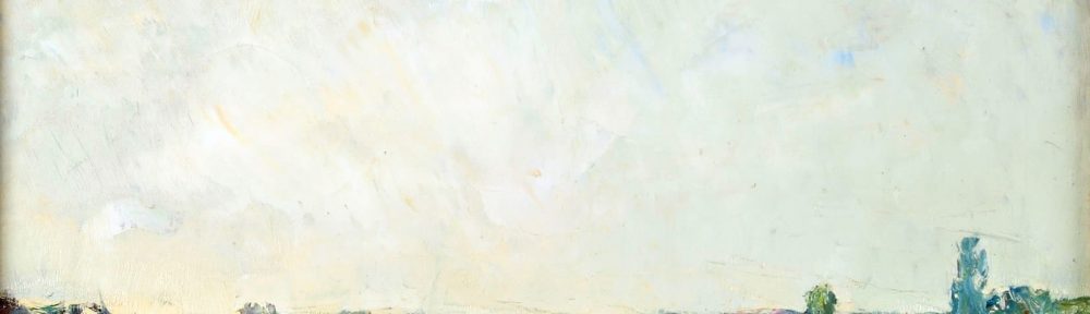 Por el Río Luján, Tigre . óleo sobre lienzo . 40x60cm . 1940