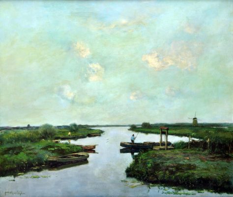 Canal Holandés . óleo sobre lienzo . 102x118cm . 1949
