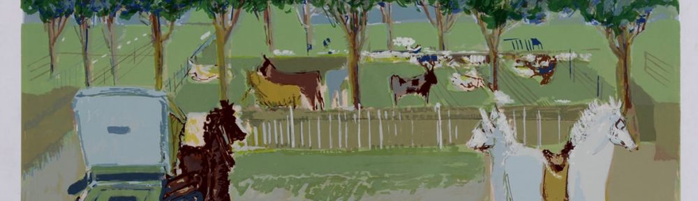 Subasta de animales en Glew, serigrafía, 50x65cm, 1980C.