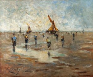 La Playa . óleo sobre lienzo . 70x86cm . 1922