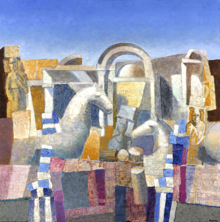 Mármoles de Efeso I . óleo sobre lienzo . 100x100cm . 2014