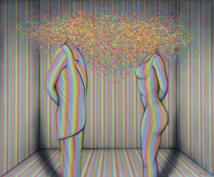 Embrollados . acrílico sobre lienzo . 100x120cm . 2017