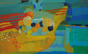El trapo amarillo . óleo sobre lienzo . 50x80cm . 2018