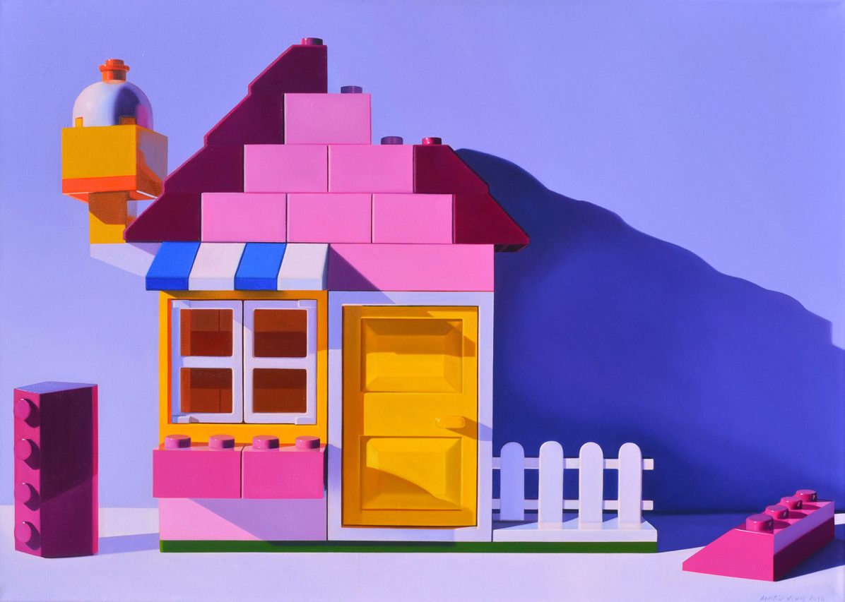 Construyendo un Hogar . óleo sobre lienzo . 50 x 70 cm . 2018