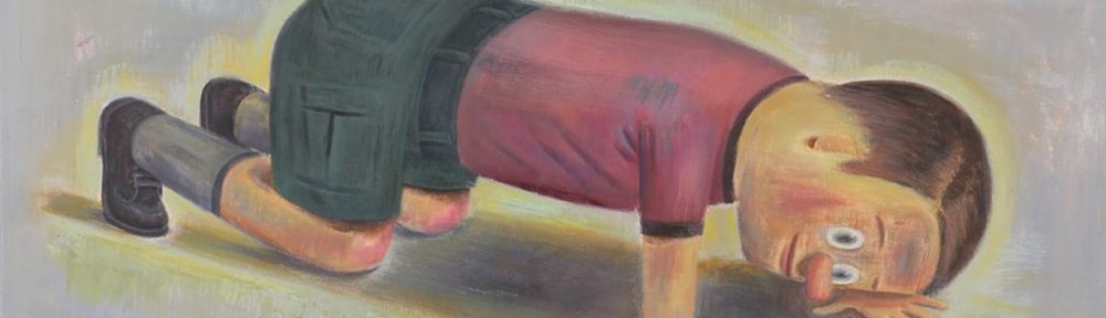 Donde otros ven solo alegrías . acrílico sobre lienzo . 65 x 100 cm . 2019