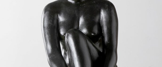 María Sentada . yeso . 62 x 51 x 36 cm . 1994