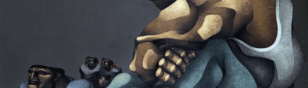 Ricardo Carpani . Desocupados . óleo sobre lienzo . 140 x 200 cm . 1964