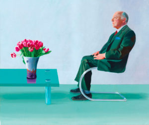 "Retrato de Sir David Webster", Hockney.