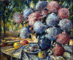 37285 Cesáreo Bernaldo de Quirós . Rincón del Jardín . óleo sobre cartón . 62 x 76 cm . 1912