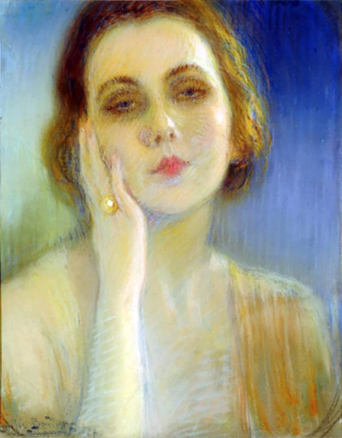 Autorretrato de Emilia Bertolé.