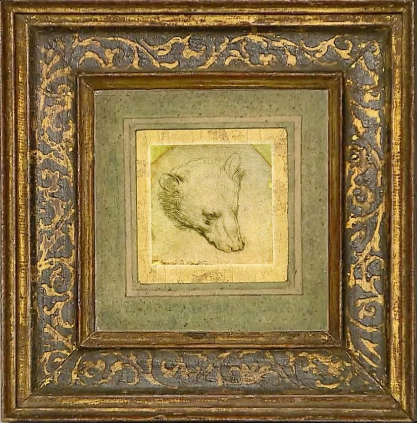 Da Vinci, dibujo de 7 x 7 cm.