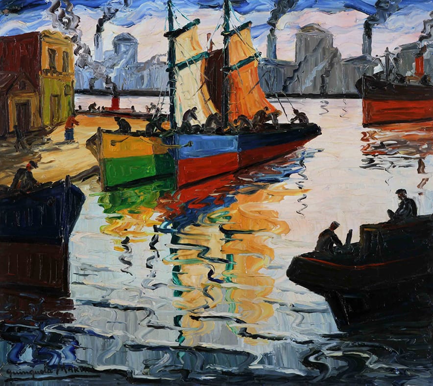 Benito Quinquela Martín . “Barcas iluminadas”