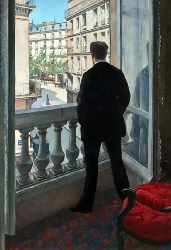 Gustave Caillebotte, “Hombre en el balcón”.