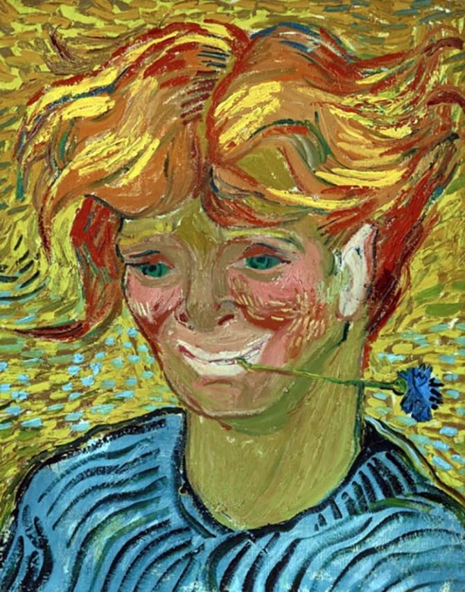 Van Gogh, Joven con flor, obra vendida en 47 millones.