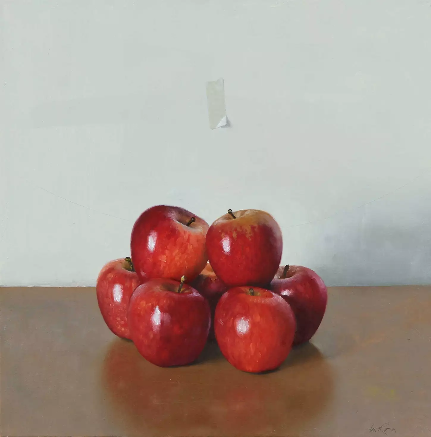 Fabián La Rosa . Rojas . óleo sobre lienzo . 50x50 cm . 2015