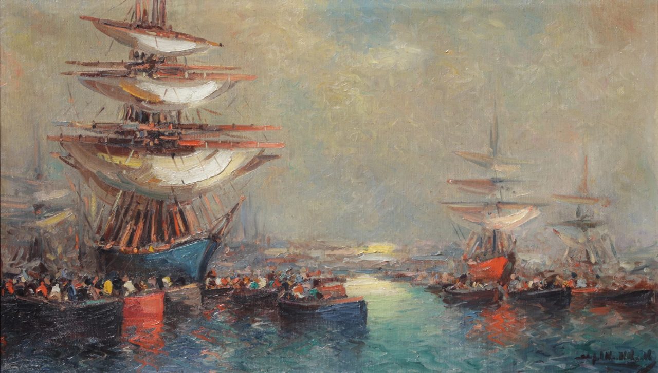 Stephen Koekkoek “Veleros en sol de mayo”, 1925.